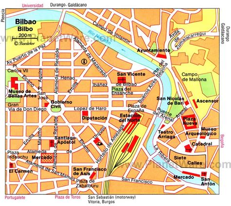 bilbao tourist map.
